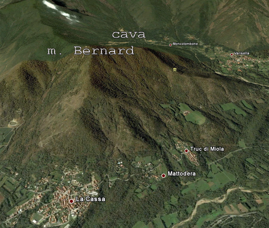 Il Monte Bernard, la cava e La Cassa<br />